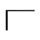 Beveled adjustable fireplace trim, matte black L-corner piece