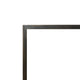Forged iron fireplace frame corner in oil-rubbed bronze with textured outer edge