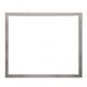 Beveled window frame, brushed nickel finish, rectangular surround trim