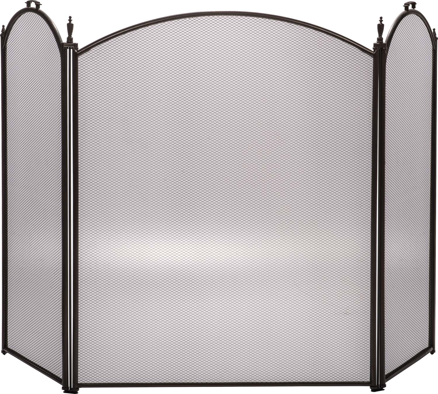 Dagan Three Fold Bronze Arched Fireplace Screen, 52x32-Inches