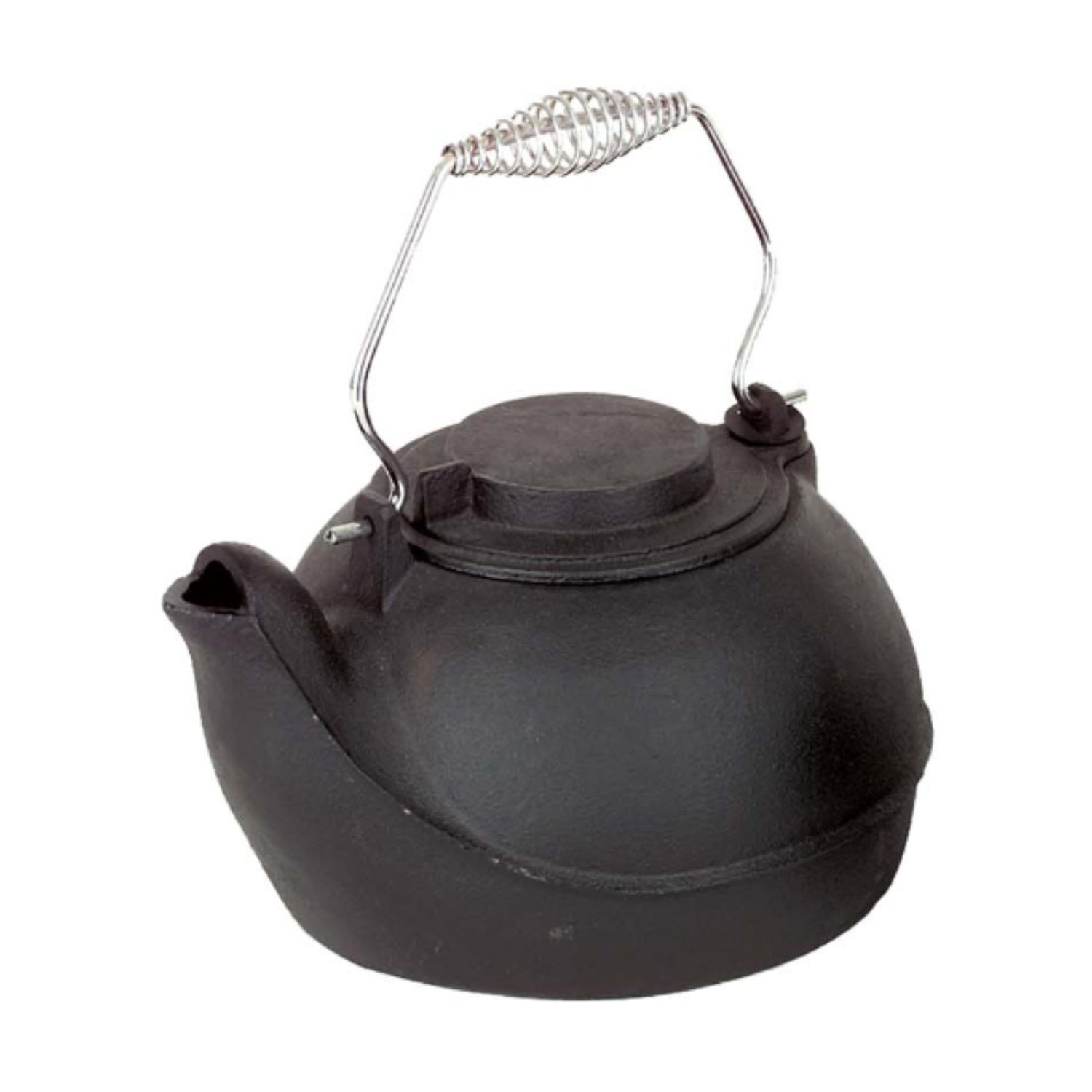 Black kettle-style humidifier with metal handle coil and lid