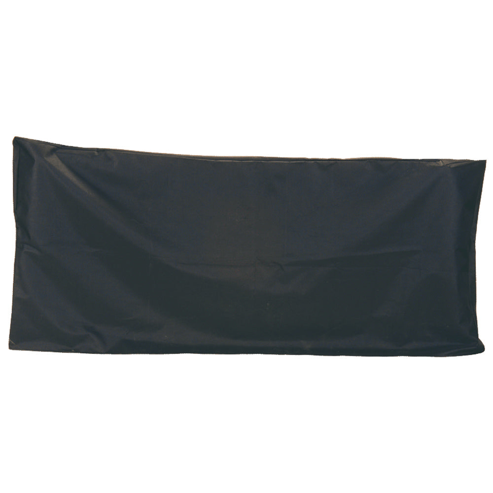 Black adjustable log holder cover, rectangular tarp with smooth fabric