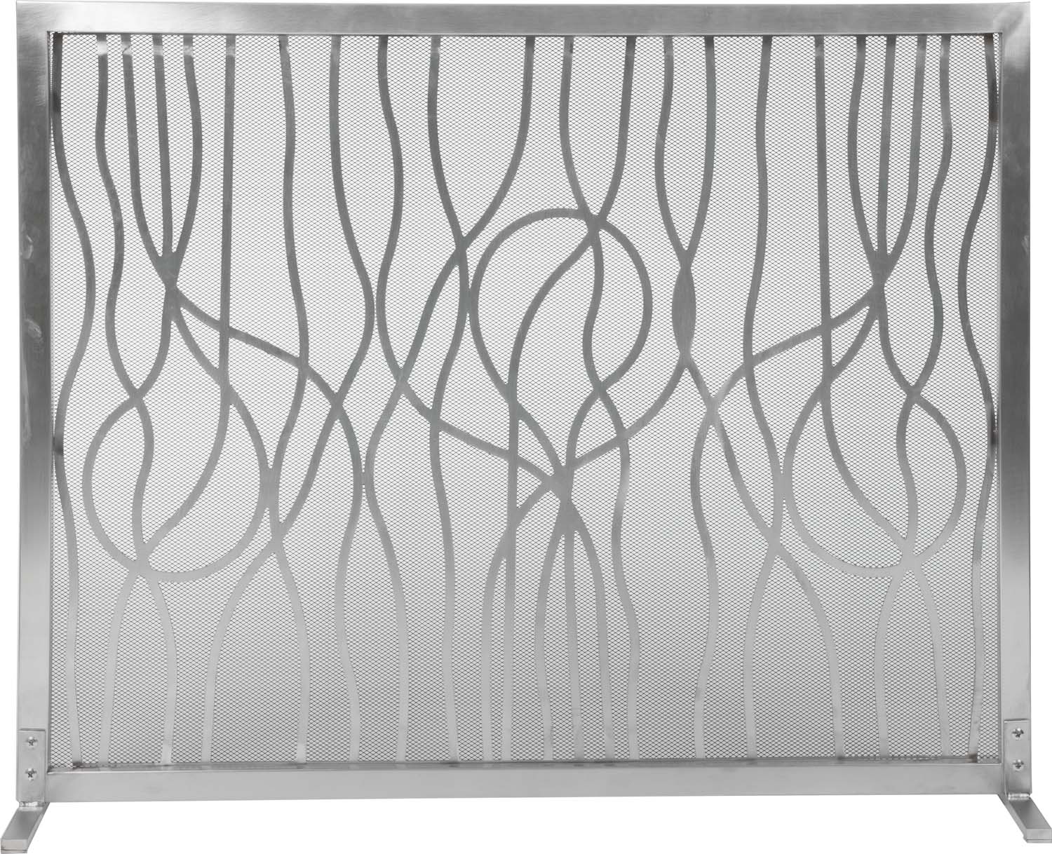 Dagan Stainless Steel Fireplace Screen, 39x31-Inches