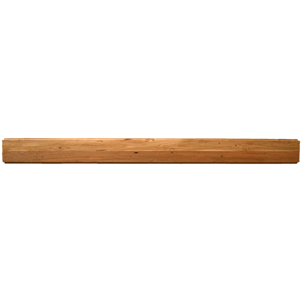 Sanded teak mantel shelf, long rectangular board
