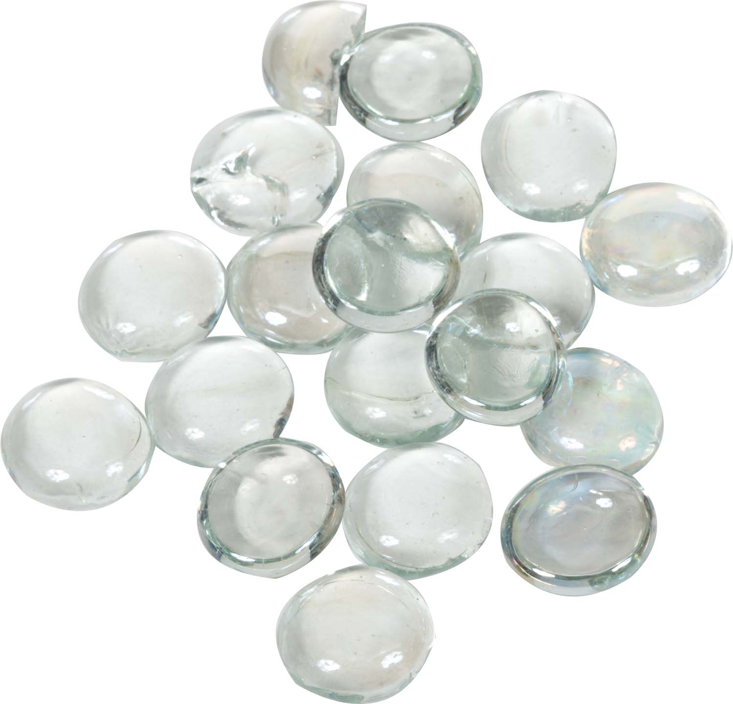 Dagan 3/4-Inch Fire Beads, 10, Clear Iridescent