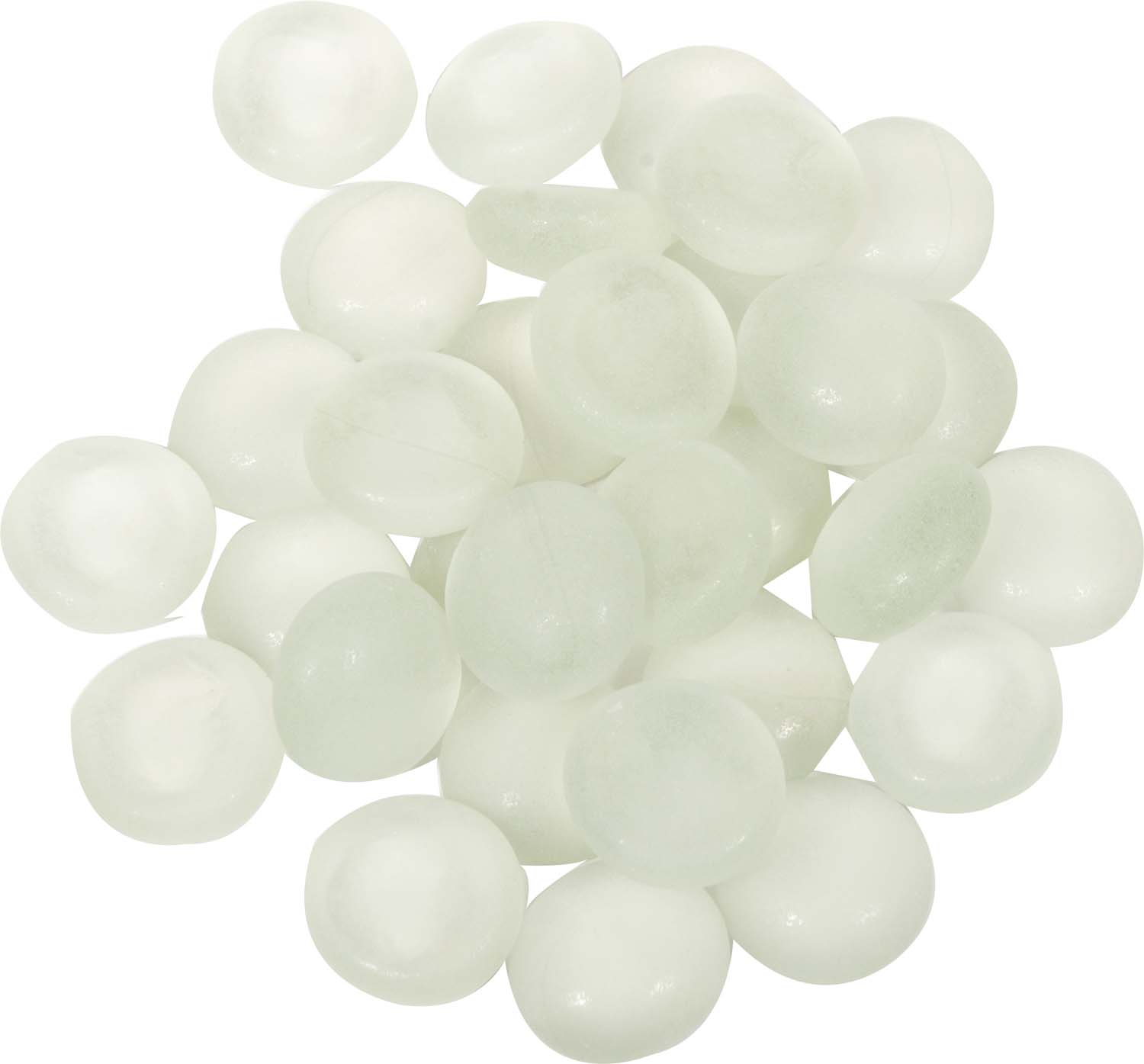 Dagan 3/4-inch fire beads, frosted white