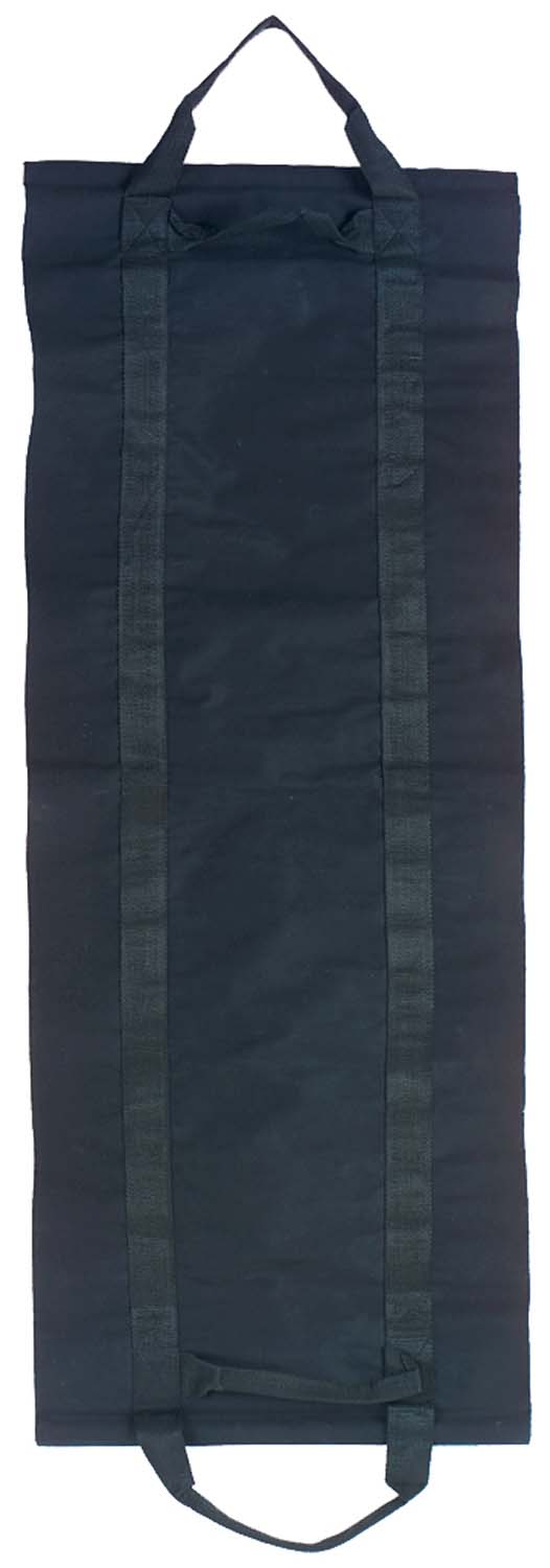 Dark log carrier bag with carrying handles and side straps
