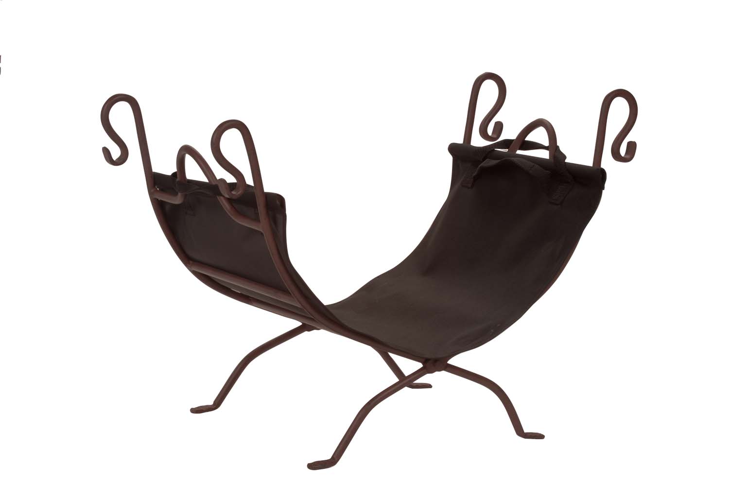 Dagan Bronze and Black Wrought Iron Log Holder, 26.75x14-Inches