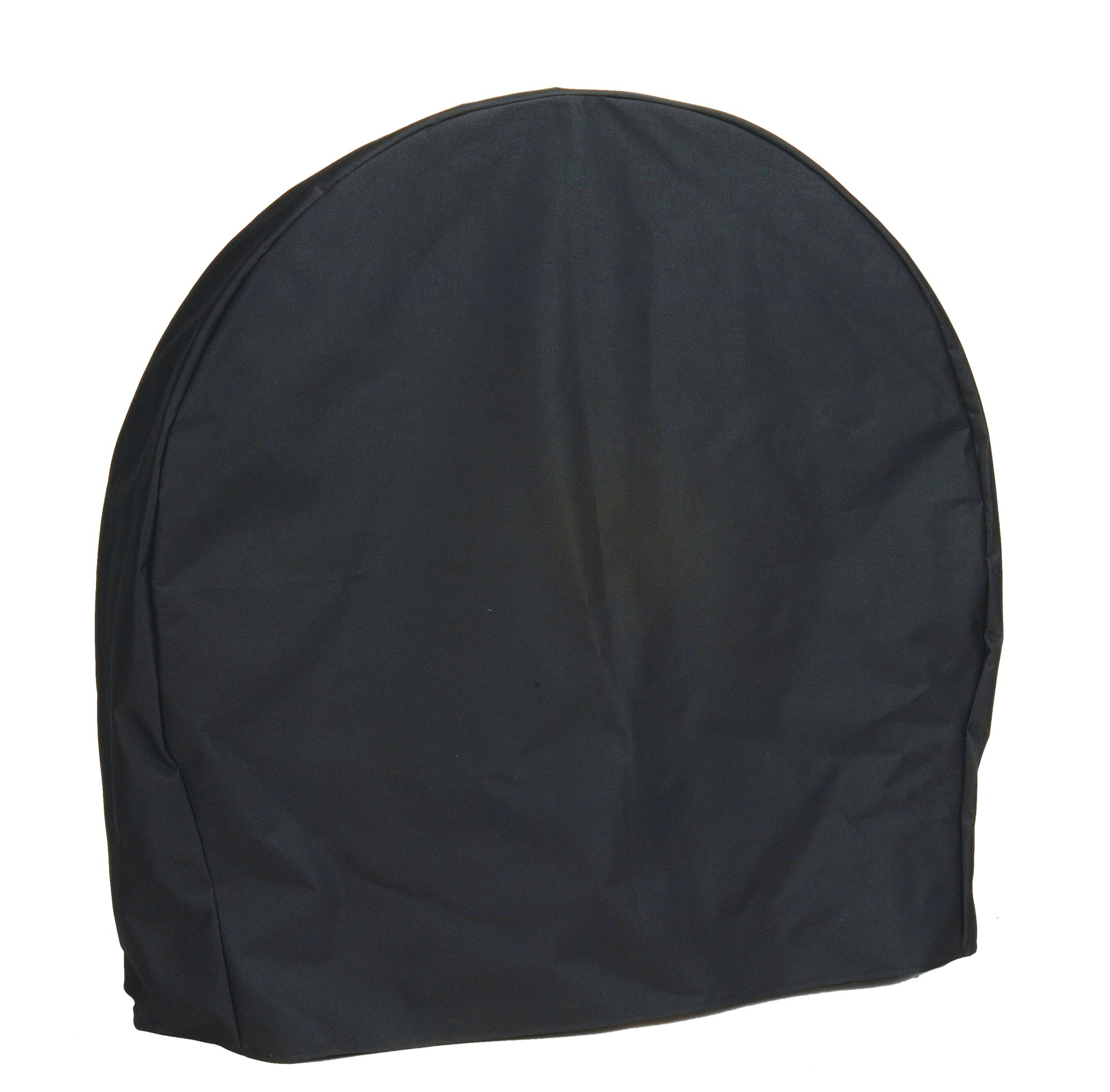 Black log hoop cover, dome-shaped fabric cover, 40x16 inches.