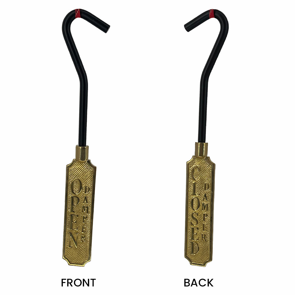 Dagan Damper Hook, Polished Brass, 11-Inches