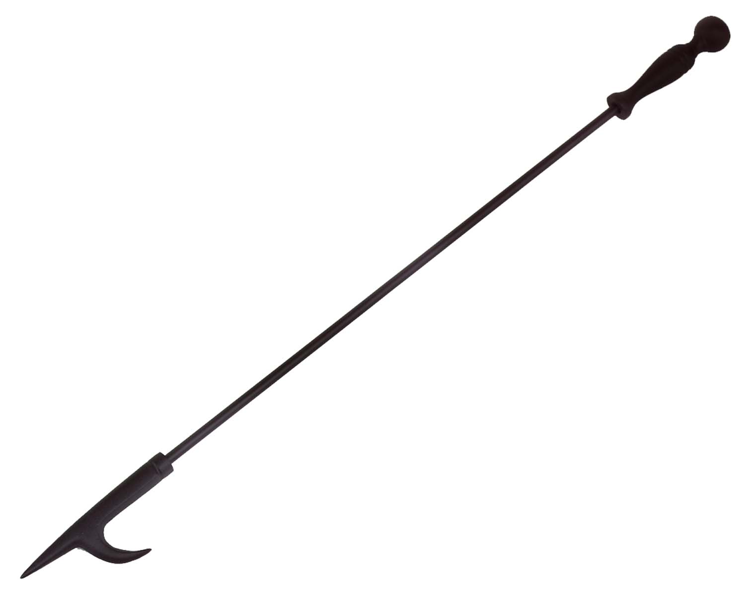 Dagan metal garden poker stake with pointed tip and round finial