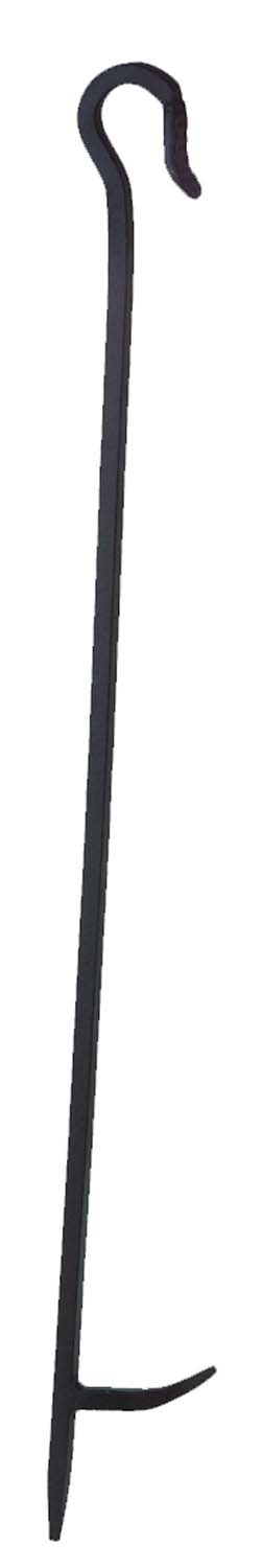 39-inch garden poker stake with curved hook tip