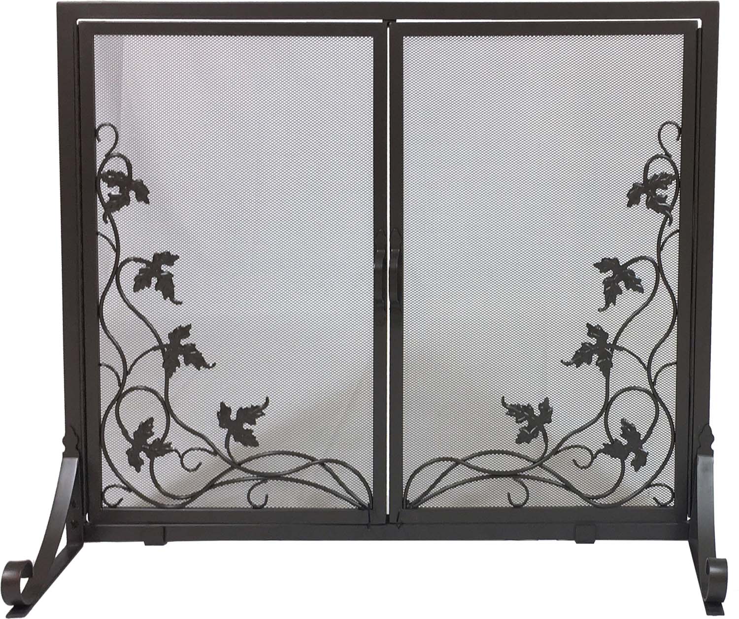 Dagan Fireplace Screen with Doors with Vine Design, 38x31-Inches