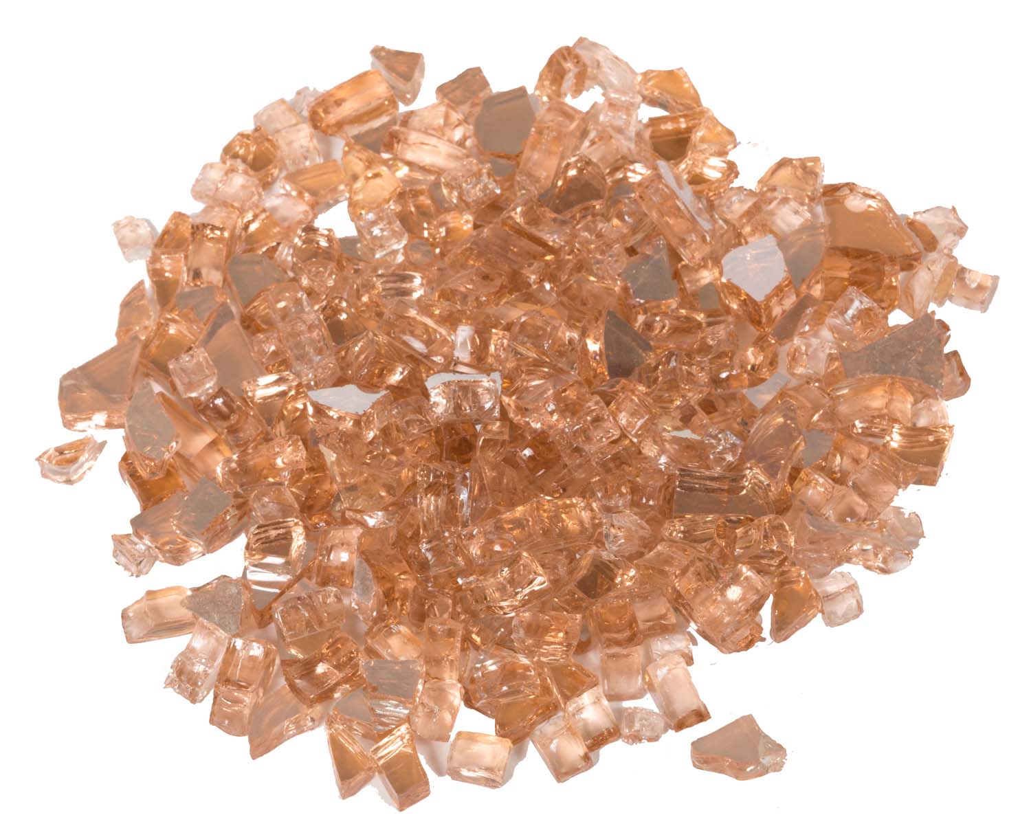 Dagan 1/4-Inch Reflective Fire Glass, 10, Rose