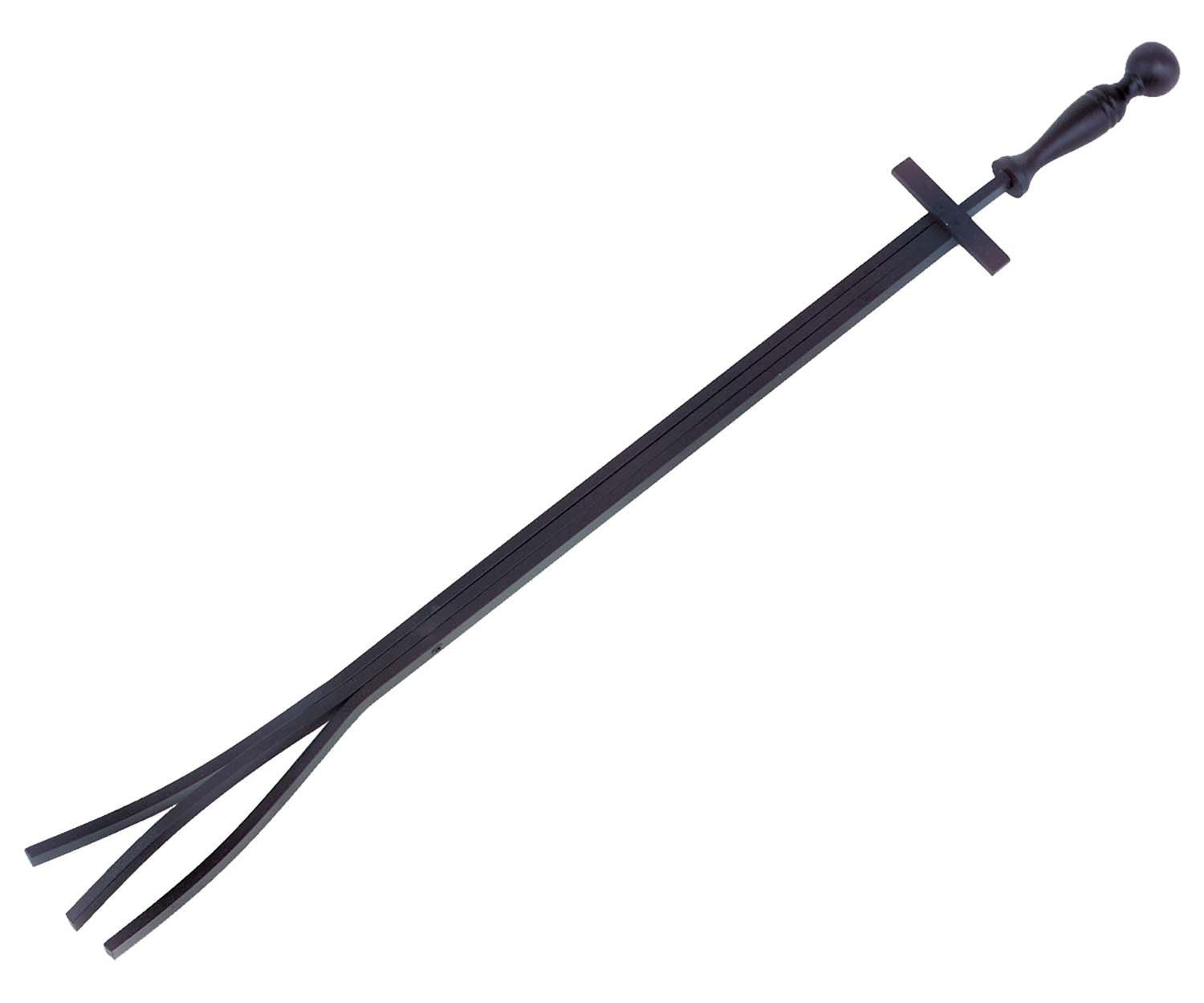 27-inch metal tong with two prongs and crossbar, dark finish