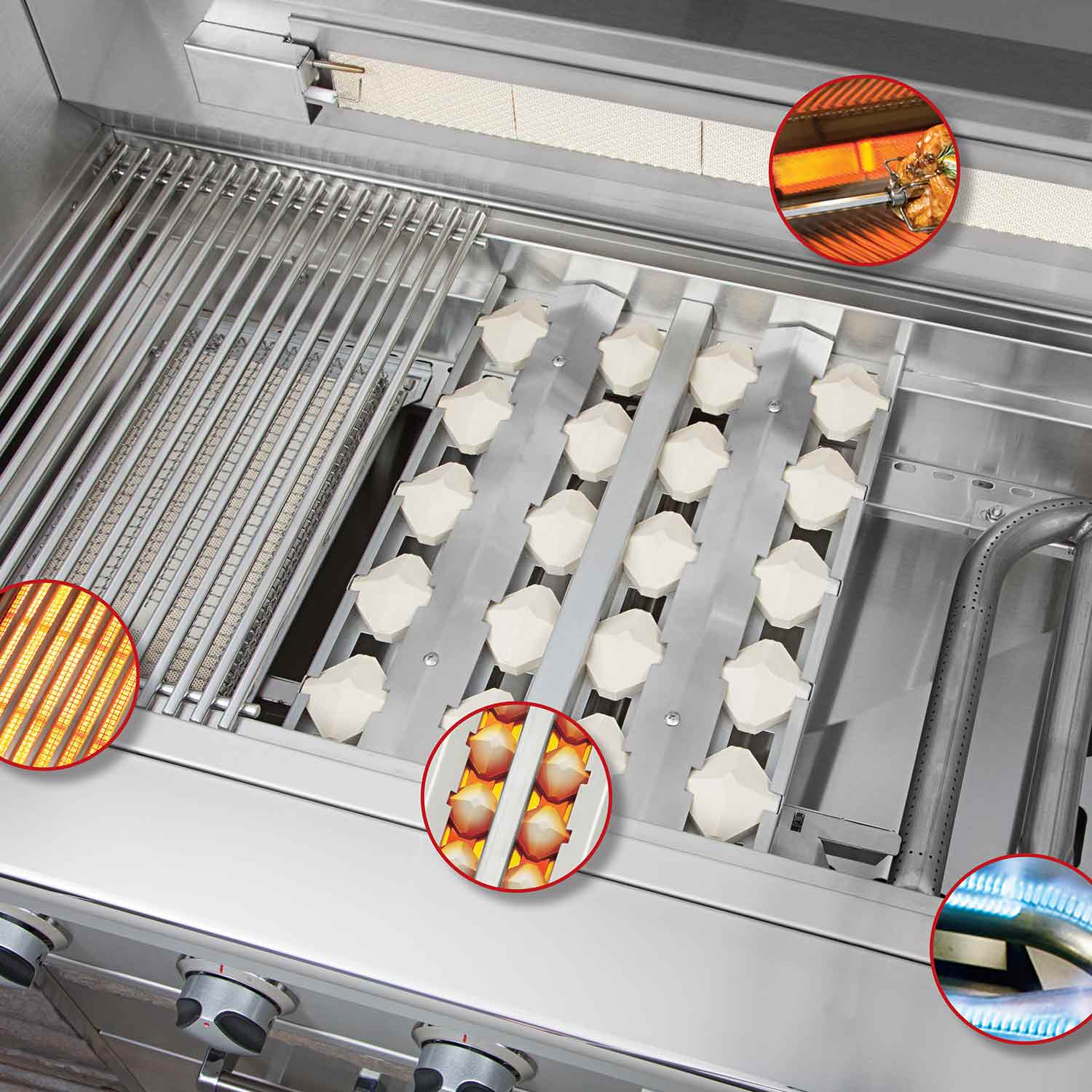 Delta Heat DHBQ38-D Built-In Gas Grill, 38-Inches