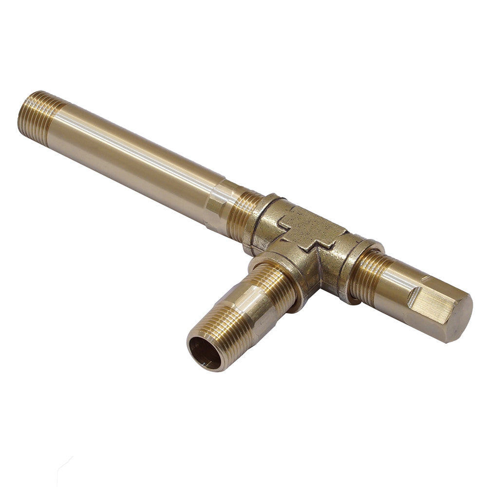 Brass 3/4-inch drip leg kit with threaded T-fitting and end cap