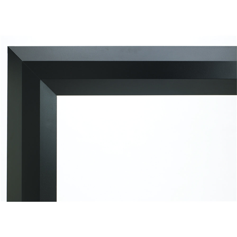 Black decorative face trim facade with rectangular opening, flat metal edging