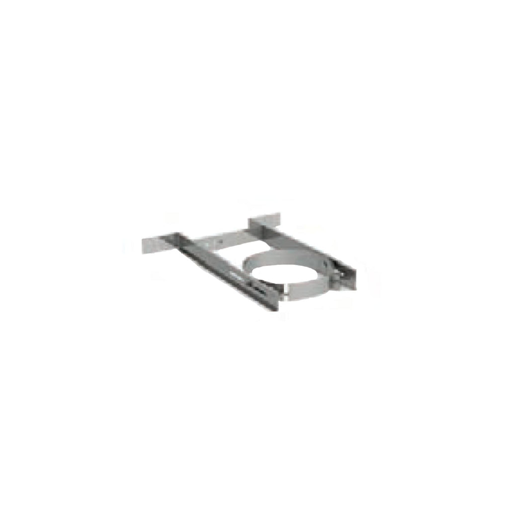 Adjustable extended wall strap for 6 and 8-inch vent pipes, metal bracket with slots