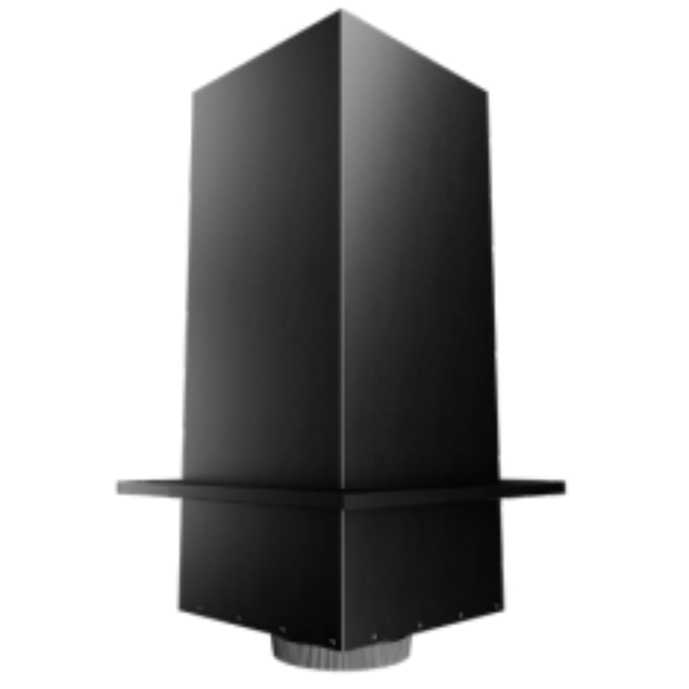 Duravent square ceiling support box in dark metal with flange and vent collar