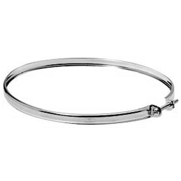 Metal locking band ring with latch clasp