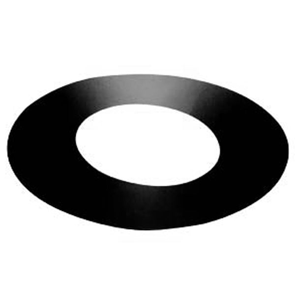 Black roof trim collar ring with center opening