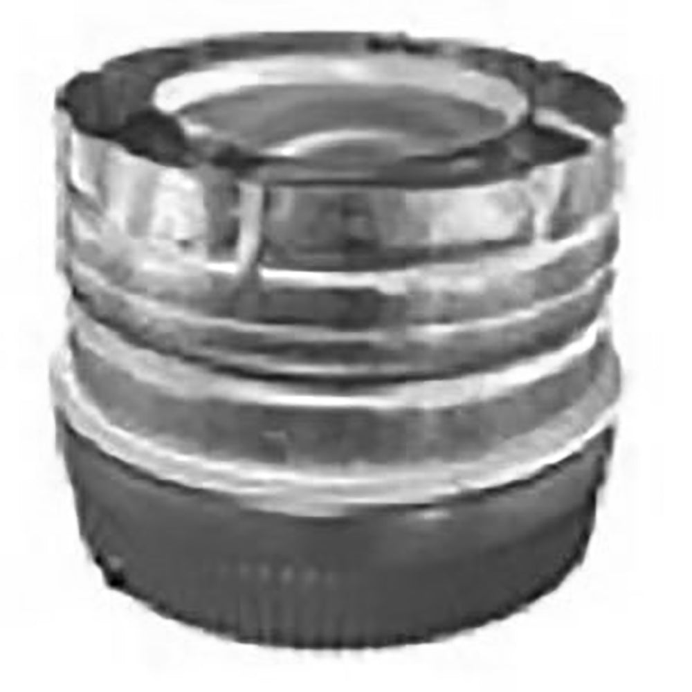 Galvanized flex-to-hard pipe adaptor coupling, metal ring with threaded end