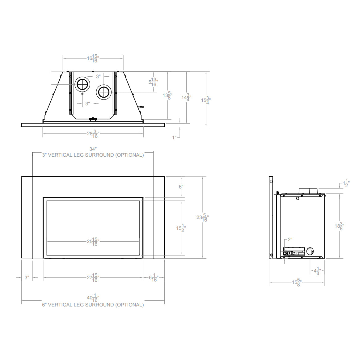 White Mountain Hearth DVC20IN Innsbrook Clean-Face Direct Vent Gas Fireplace Insert, 20-Inches