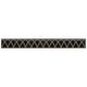 Decorative fireplace louvers with arched lattice pattern, dark finish