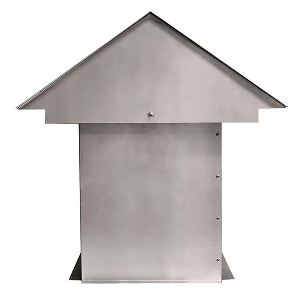 Vertical conversion kit with brushed metal housing and slanted top hood