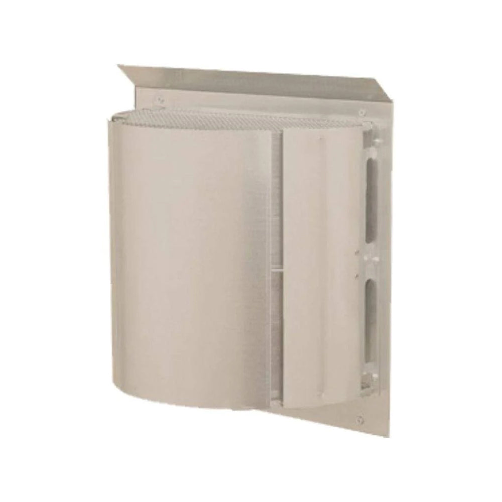 Horizontal termination cap with short flue, light gray, side panel and mounting bracket