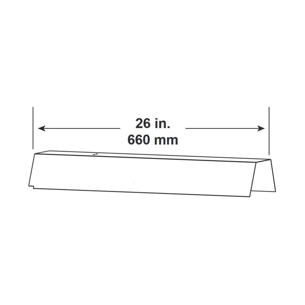 Rectangular heat shield panel, 26 in. (660 mm) length, fold-over end tabs