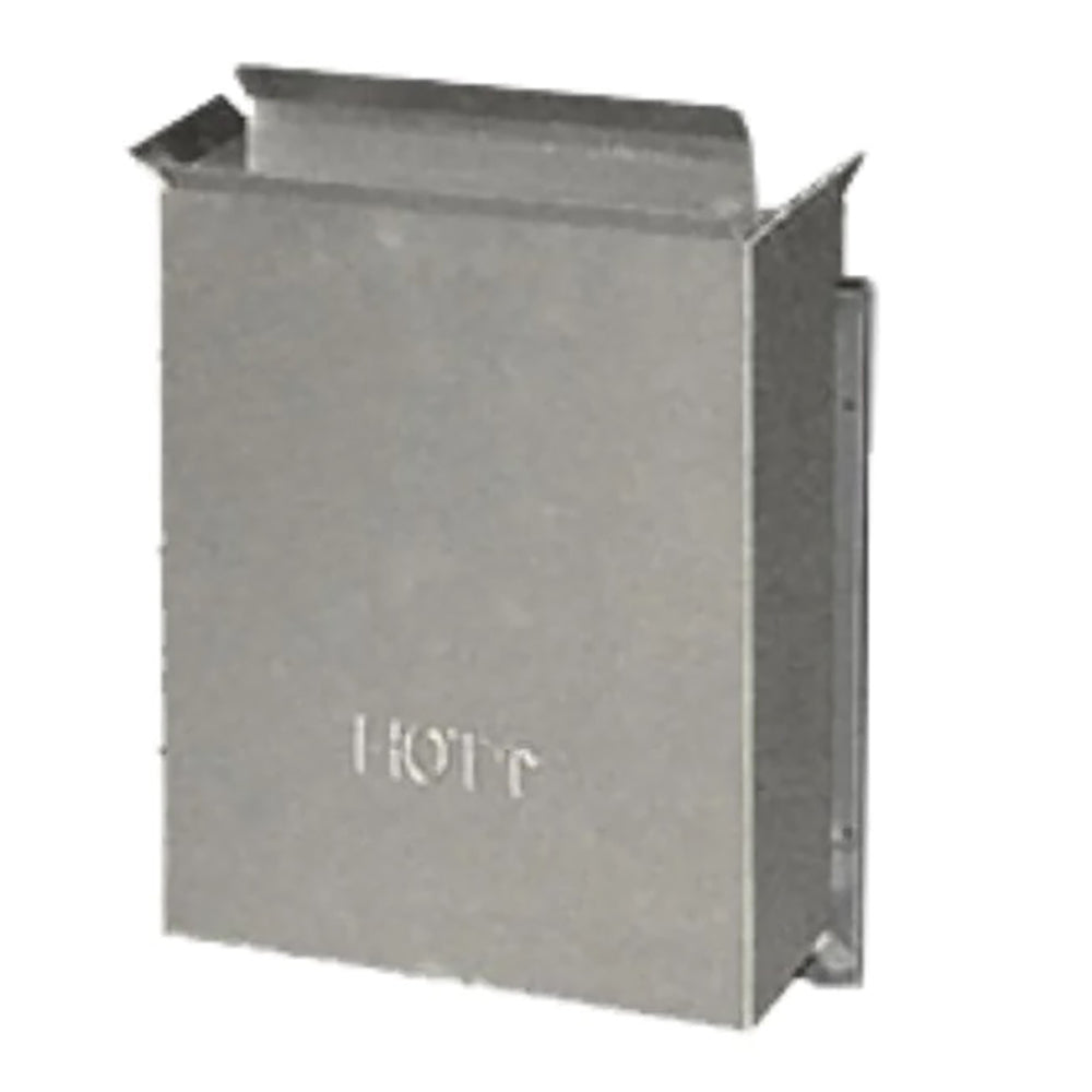 Majestic horizontal snorkel cap, dark gray metal, rectangular vent cover