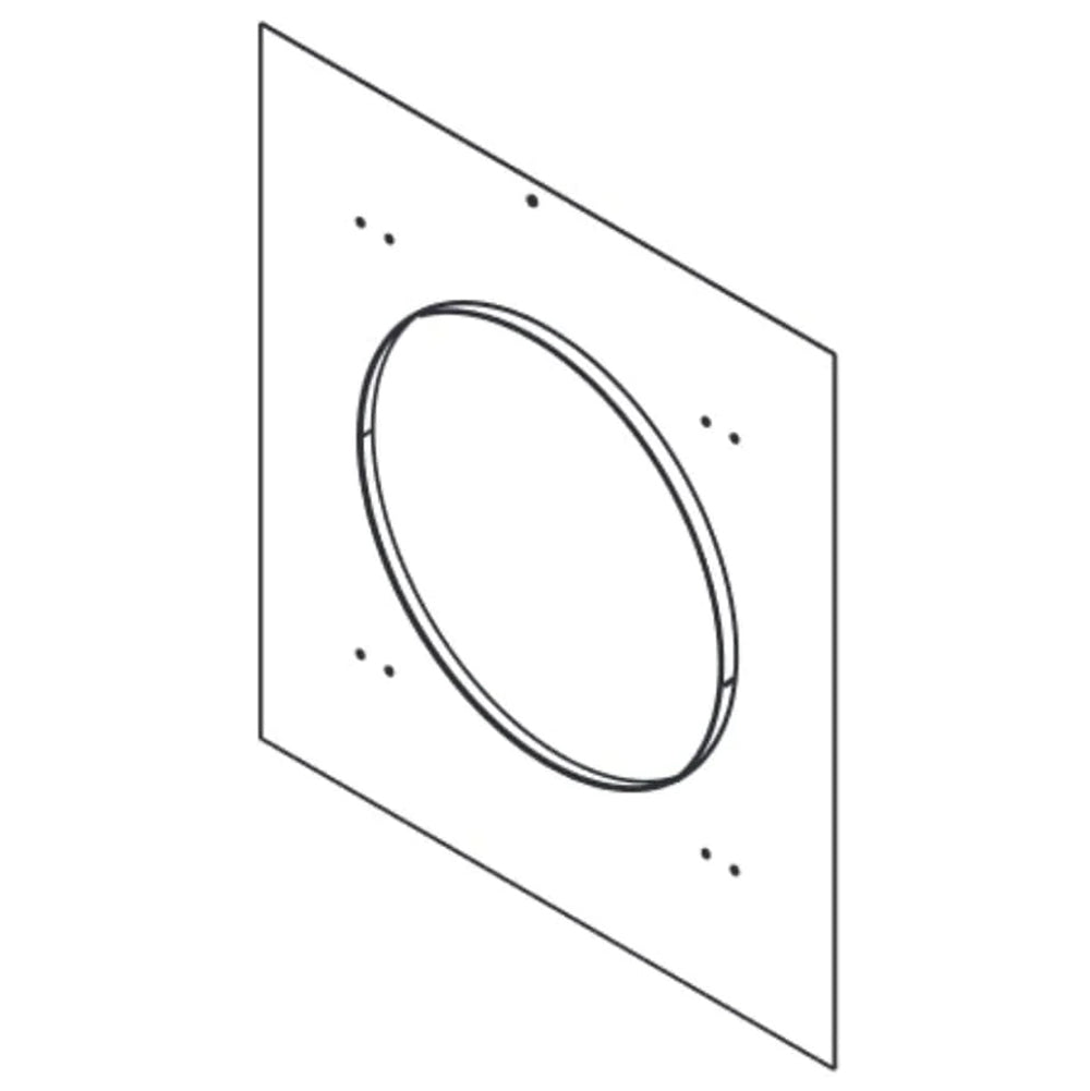 Rain flashing trap cap, oval top view
