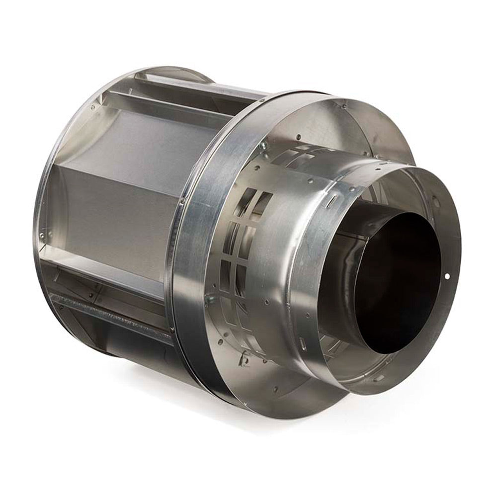 Stainless steel vent termination cap with circular outlet and angled housing