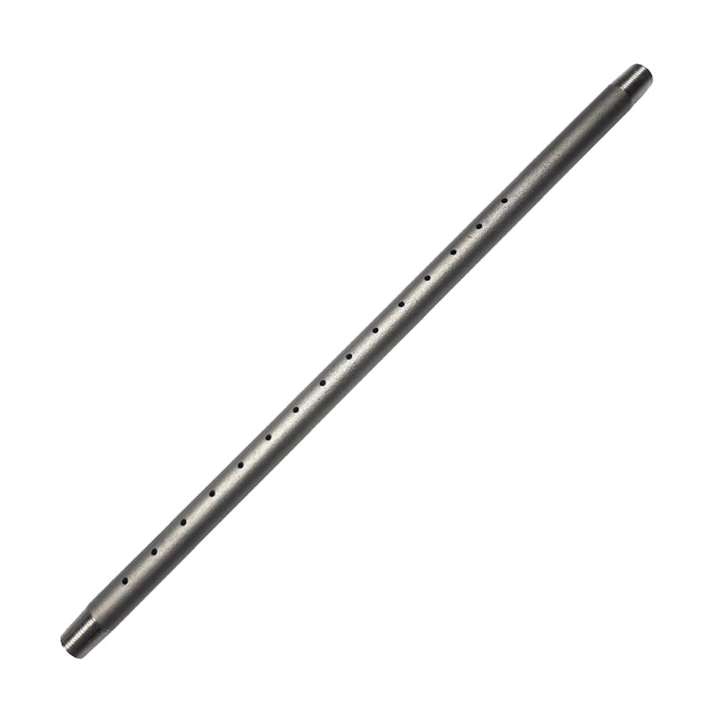 Stainless steel gas fireplace log lighter burner pipe with long perforated tube