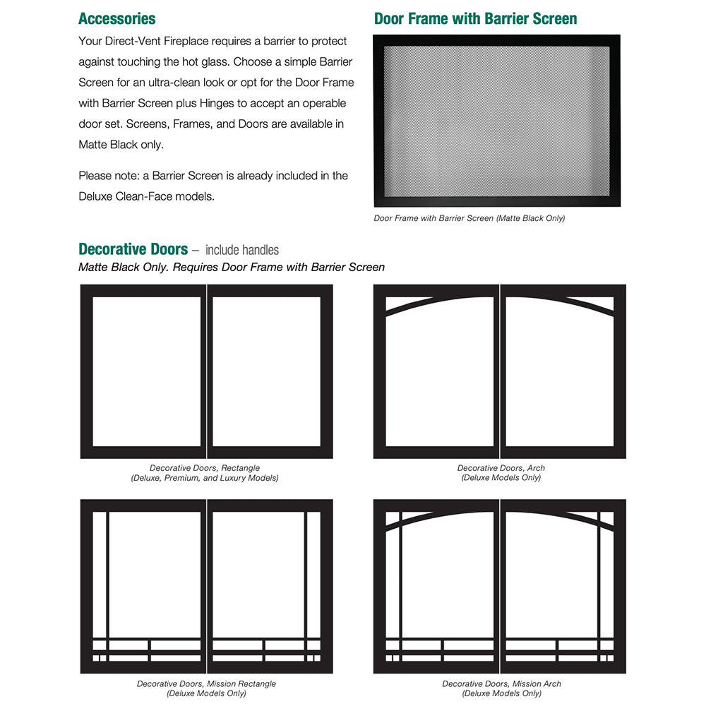 White Mountain Hearth DVP42FP Tahoe Direct Vent Premium Fireplace, 42-Inches