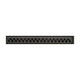 Decorative fireplace louver, dark metal with arched pattern grille and side frame