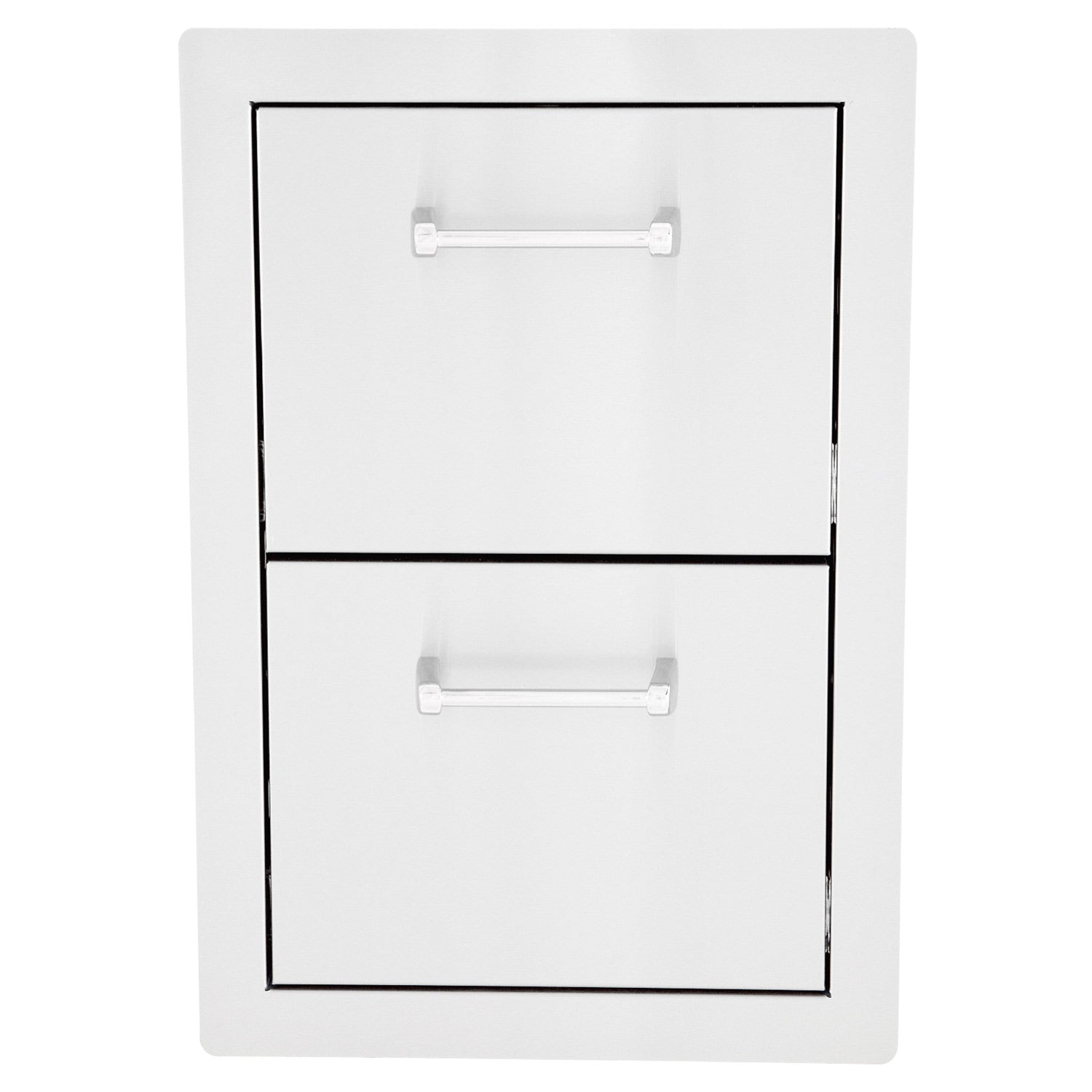 Lion Stainless Steel Double Access Drawer, 22x15-Inches