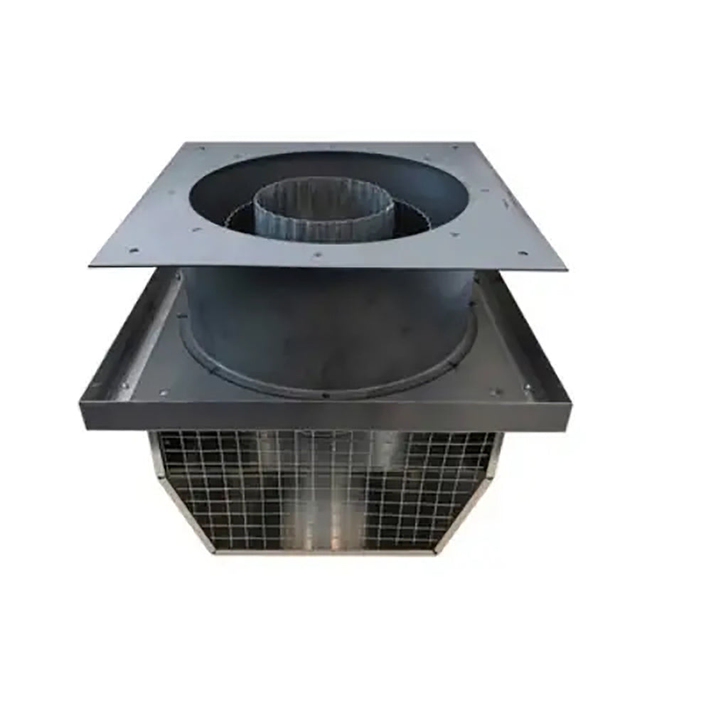 Fire stop wall thimble kit with round vent opening and flanged metal housing