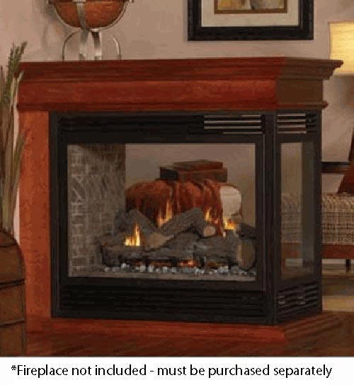 White Mountain Hearth EMPT Peninsula Mantel Top for Breckenridge Premium Multi-Sided Firebox
