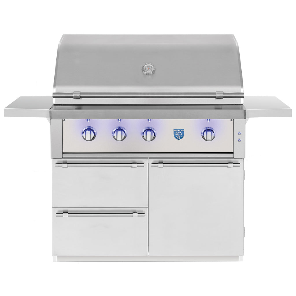 American Made Grills AMG-EST42-CART Estate 42-Inch Gas Grill with Infrared Searing Burner and Rotisserie Kit on Cart
