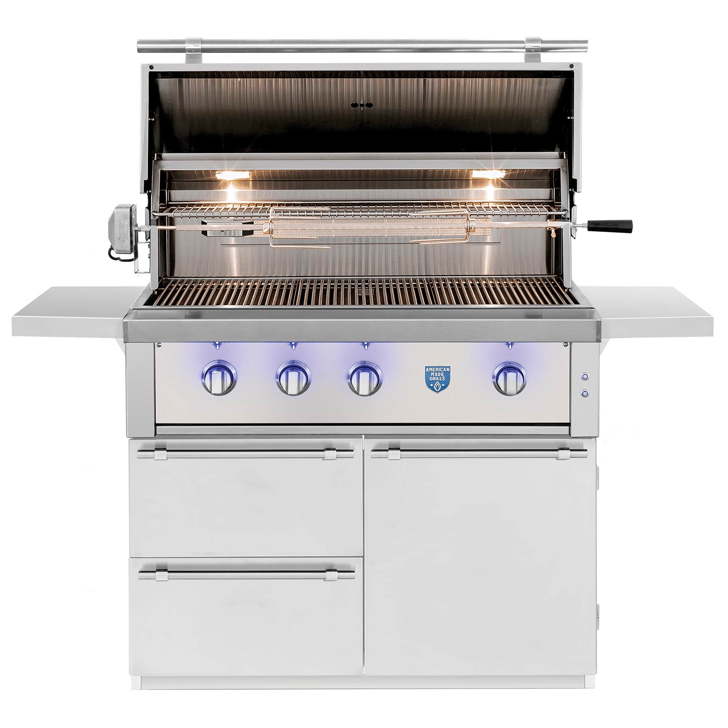 American Made Grills AMG-EST42-CART Estate 42-Inch Gas Grill with Infrared Searing Burner and Rotisserie Kit on Cart