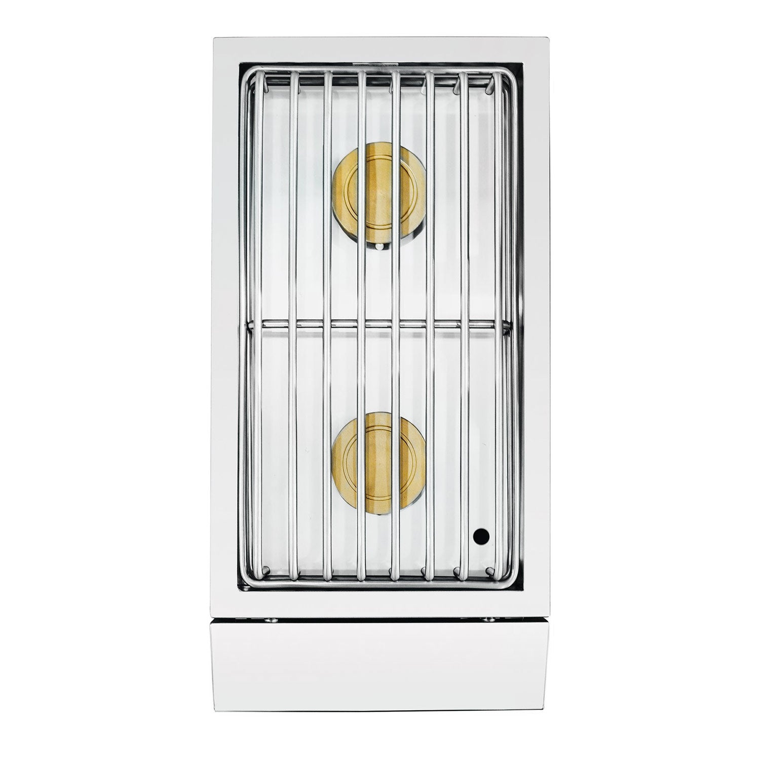 Built-in double side burner grate insert with stainless bars and two LED lights