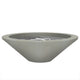 Light gray concrete pedestal gas fire pit bowl with central burner cross