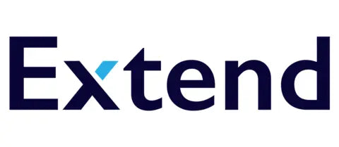 The word 'Extend' in dark navy blue lowercase letters with a small light blue accent on the letter 'x', set against a plain white background.