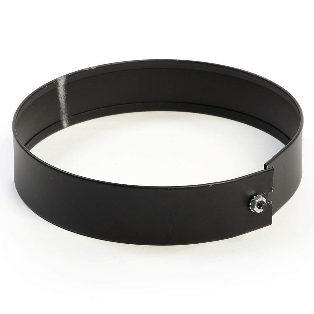 Black 7-inch decorative collar with metal clasp and adjustable hole