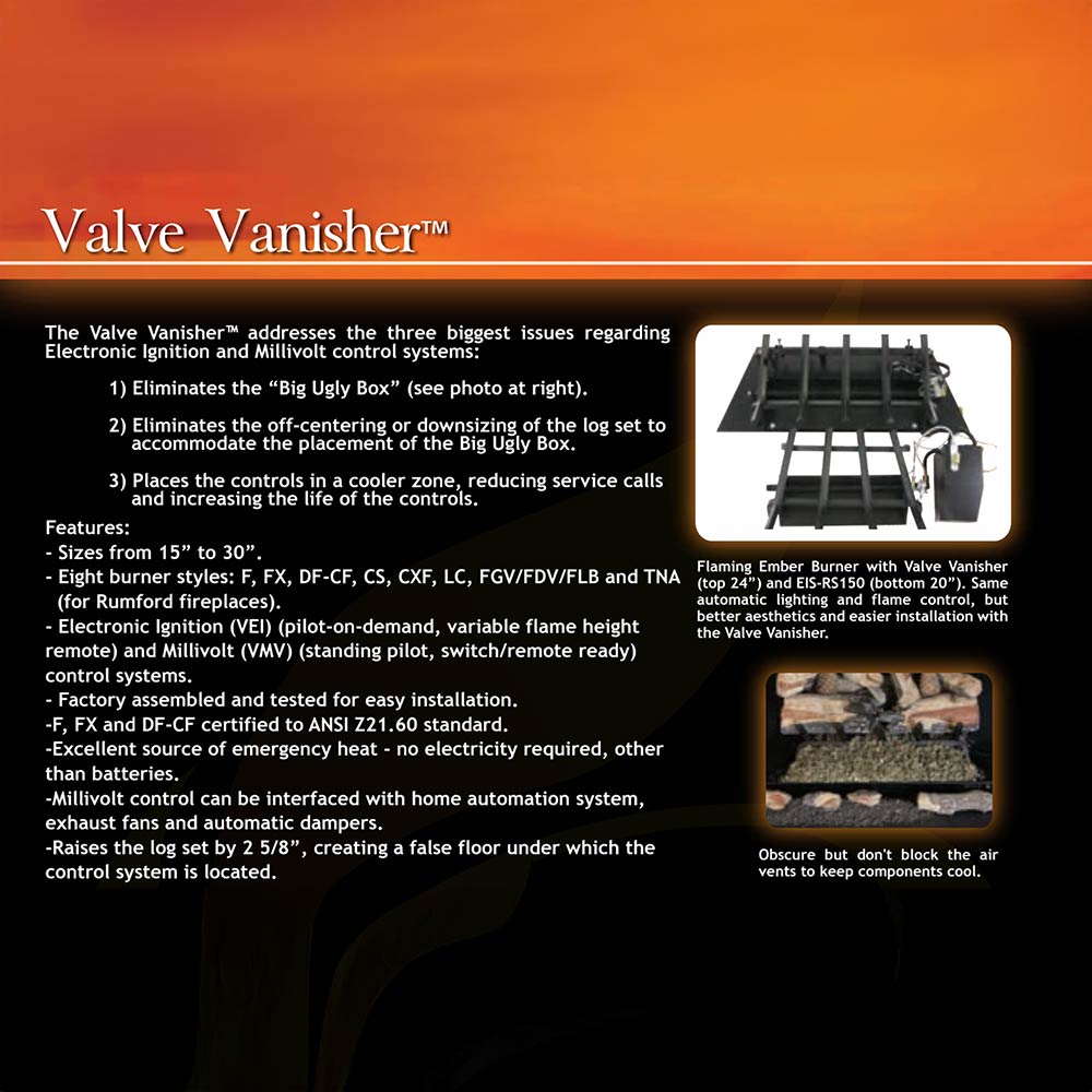 Rasmussen 4-Inch Smooth Vented FireBalls Custom Pan Burner Kit