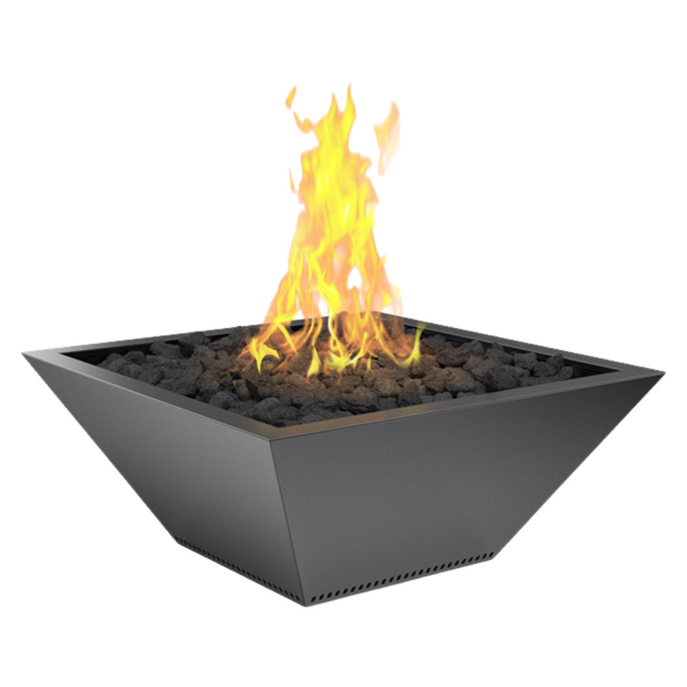 Grand Effects Square Corinthian Powder Coated Gas Fire Bowl