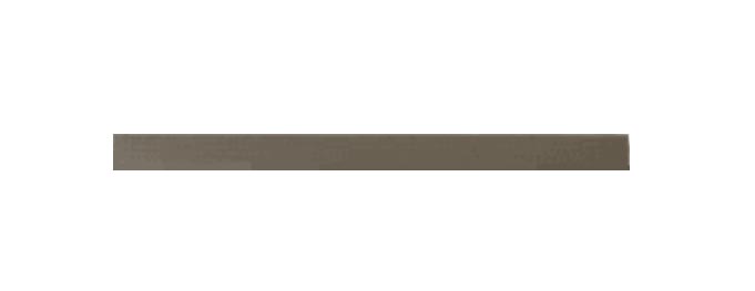 Fireplace trim kit strip, dark brown metal edging